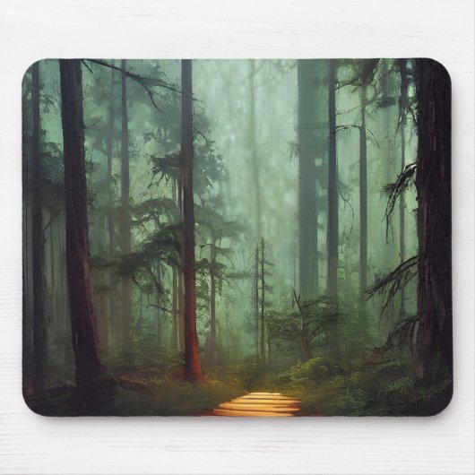Beauful Forest Path Digital Artwork Muismat (Voorkant)