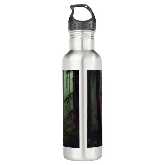 Beauful Forest Path Digital Artwork Waterfles (Achterkant)