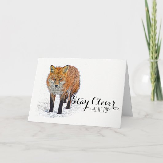 Beauful Fox Art Notecard Bedankkaart (Voorkant)