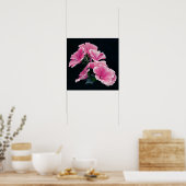 Beauful Garden Pink Mallow Rozen Flowers Poster (Keuken)