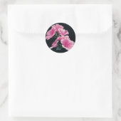 Beauful Garden Pink Mallow Rozen Flowers Ronde Sticker (Tas)