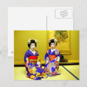 Beauful Geishas/Greetings uit Japan Briefkaart (Voorkant / Achterkant)