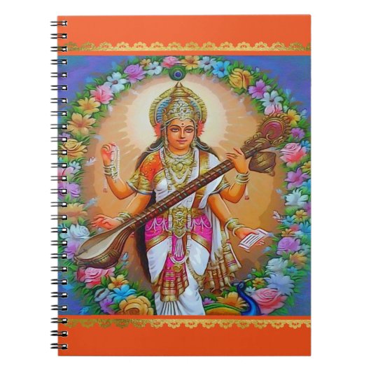 Beauful Goddess Saraswati Notitieboek (Voorkant)