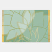 Beauful Gold Turquoise Oranje Floral Inpakpapier Vel (Voorkant)
