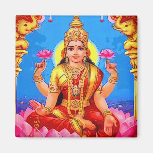 Beauful Golden Lakshmi Diwali Goddess Magneet