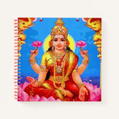 Beauful Golden Lakshmi Diwali Goddess Notitieboek (Voorkant)