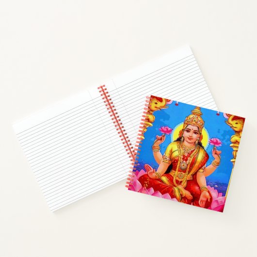 Beauful Golden Lakshmi Diwali Goddess Notitieboek (Binnen)