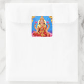 Beauful Golden Lakshmi Diwali Goddess Vierkante Sticker (Tas)