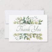 Beauful Green Foilage Bedankkaart (Voorkant)