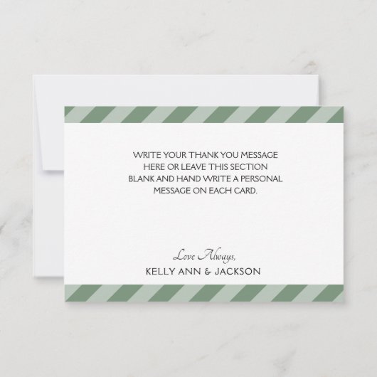 Beauful Green Foilage Bedankkaart (Achterkant)