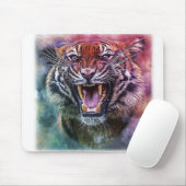 Beauful Growling Bengal Tiger Foto Muismat (Met muis)