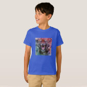 Beauful Growling Bengal Tiger Foto T-shirt (Voorkant volledig)