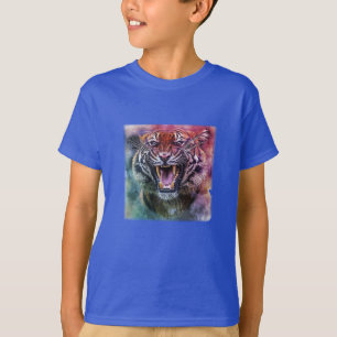 Beauful Growling Bengal Tiger Foto T-shirt