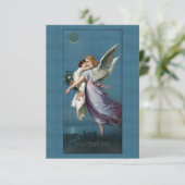 Beauful Guardian Angel Painting Invitation Kaart (Staand voorkant)