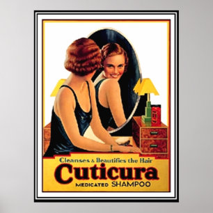 Beauful Hair Shampoo Vintage Poster