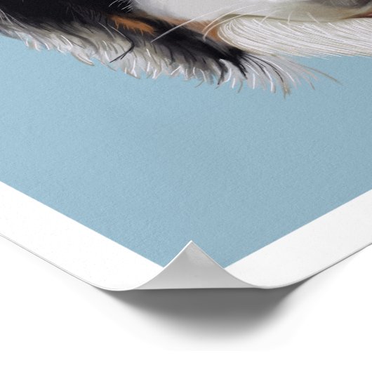 Beauful Hand Painted Australian Shepherd Poster (Hoek)