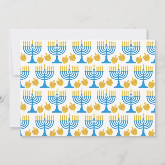 Beauful Hanukkah Blue en Gold Photo (Achterkant)