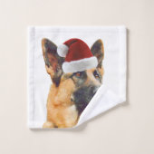 Beauful Holiday German Shepherd Bad Handdoek (Wasdoekje)