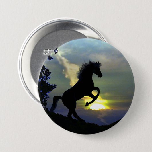 Beauful Horse Art Button (Voorkant /achterkant)