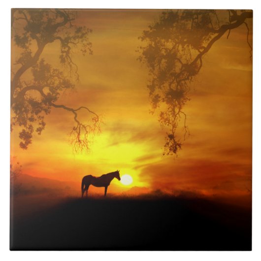 Beauful Horse Art Tegel Tegeltje (Voorkant)