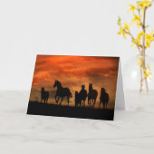Beauful Horse Herd Sympathcard Kaart (Gele Bloem)
