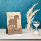 Beauful Horse Memorial Poem Fotoplaat (Zijkant)