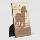 Beauful Horse Memorial Poem Fotoplaat (Zijkant)