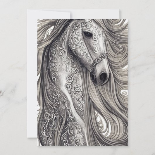 Beauful Horse Modern Script Foto 21st Birthday Kaart (Achterkant)