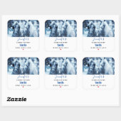 Beauful Horse Team Winter Fotokaarle Business Vierkante Sticker (Vel)