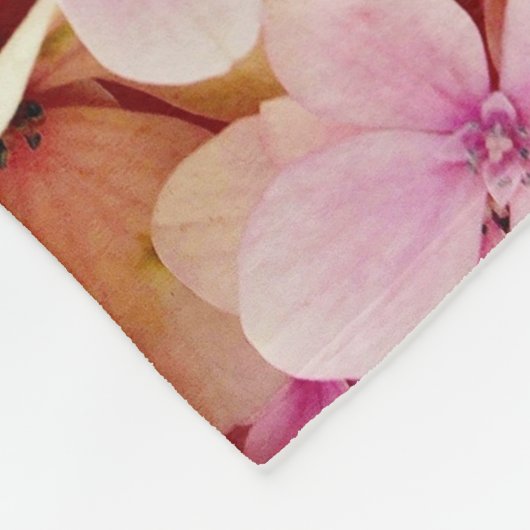 Beauful Hydrangea Flowers Fleece Deken (Hoek)