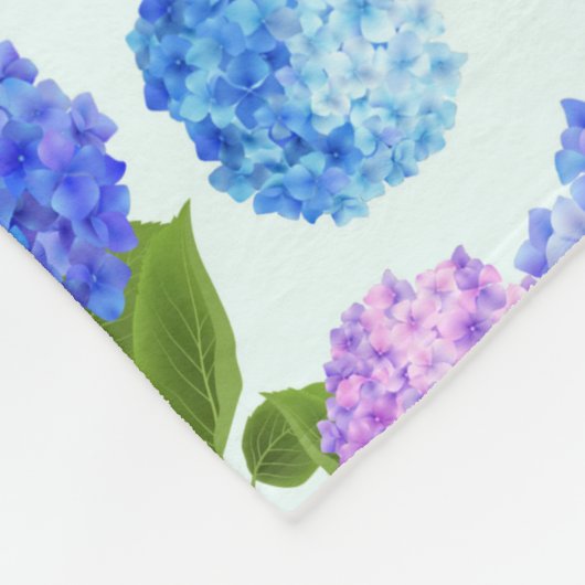 Beauful Hydrangeas Fleece Deken (Hoek)
