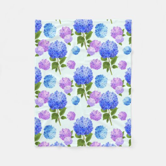 Beauful Hydrangeas Fleece Deken (Voorkant)