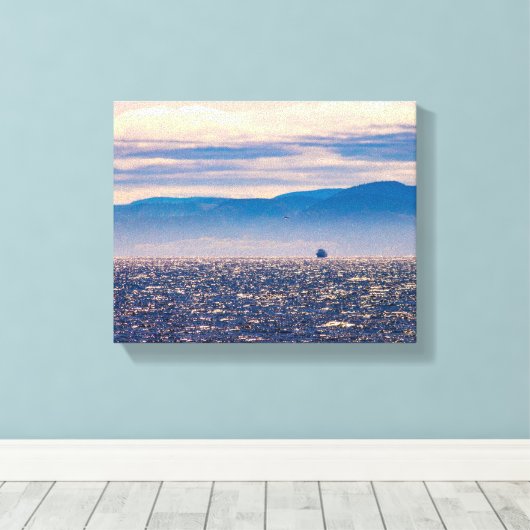 Beauful idyllic S.Laurent rivierafbeelding, Canada Canvas Afdruk (Insitu (Houten vloer))