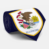 Beauful Illinois Flag Stropdas (Opgerold)