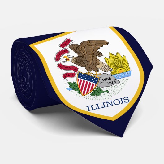 Beauful Illinois Flag Stropdas (Opgerold)