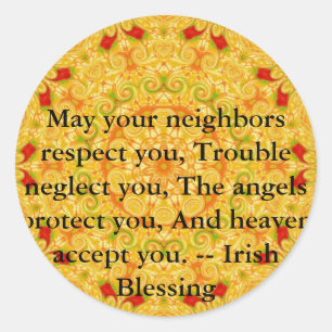 Beauful Irish Blessing - IERLAND Ronde Sticker