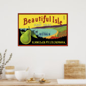 Beauful Isle Australian Pear Crate Label Poster (Keuken)