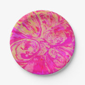 Beauful Jewel Toned Red & Fuchsia Pink Abstract Papieren Bordje (Voorkant)