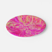 Beauful Jewel Toned Red & Fuchsia Pink Abstract Papieren Bordje (Gekanteld)