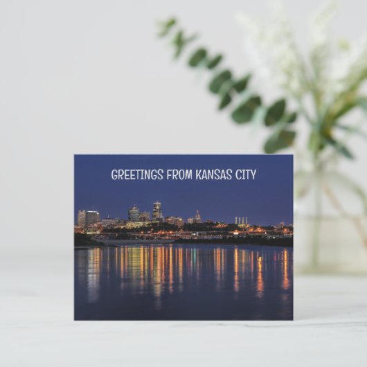 Beauful Kansas City Skyline Briefkaart (Staand voorkant)