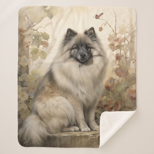 Beauful Keeshond Sherpa Deken (Voorkant)