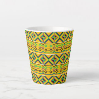 Beauful Kente Ghana African Ethnic gedrukt Latte Mok