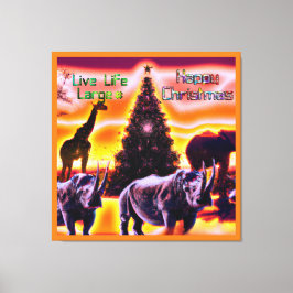Beauful Kenya Animal Safari Kerst Canvas Afdruk