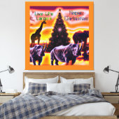 Beauful Kenya Animal Safari Kerst Canvas Afdruk (Insitu (Slaapkamer))