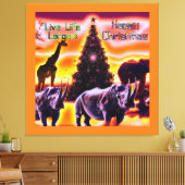 Beauful Kenya Animal Safari Kerst Canvas Afdruk (Insitu (Woonkamer))