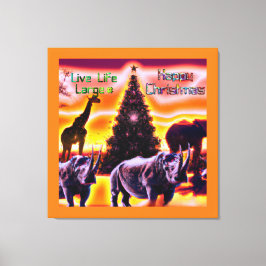 Beauful Kenya Animal Safari Kerst Canvas Afdruk
