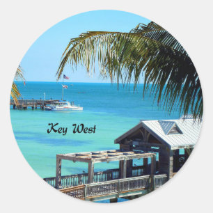 Beauful Key West, Florida Ronde Sticker