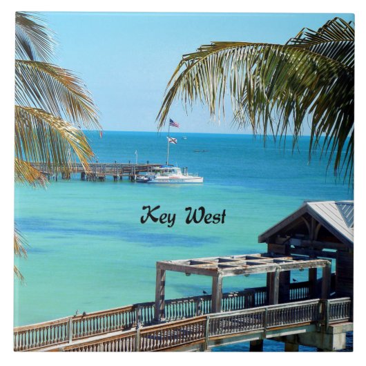 Beauful Key West, Florida Tegeltje (Voorkant)