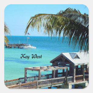 Beauful Key West, Florida Vierkante Sticker