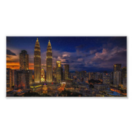 Beauful Kuala Lumpur Petronas Twin Towers Foto Afdruk